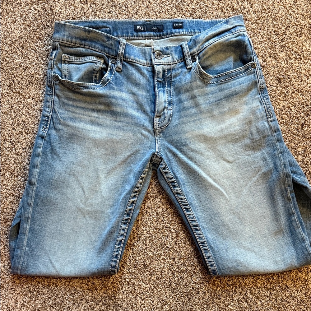 BKE Faded Blue Bootcut Jeans